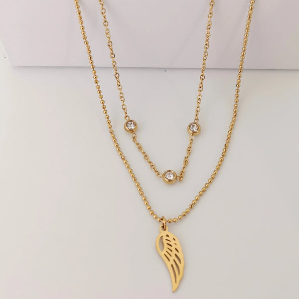 Zircon Wings Necklace