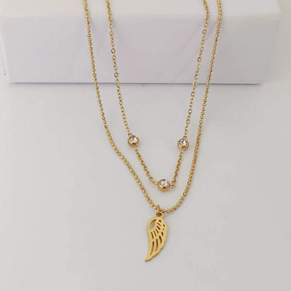 Zircon Wings Necklace