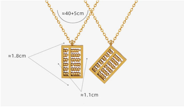 Counting Grace Necklace,Implant Grade Titanium Waterproof, Non Tarnish
