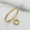 Stainless Steel Roman Numeral Bangle + Ring Combo Deal | Water Proof | Anti Tarnish
