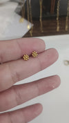 21 karat Mini Flower Ear Stud and Nose Pin
