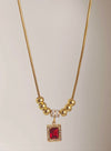 Stunning gold plated zircon necklace available in 4 colors