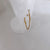 21 karat gold plated stainless steel double chain ring piercing