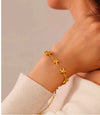 Gold Starfish Charm Bracelet