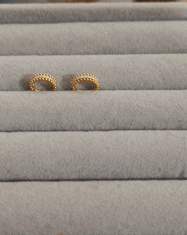 Zircon Double Bali and Nose Ring 7mm