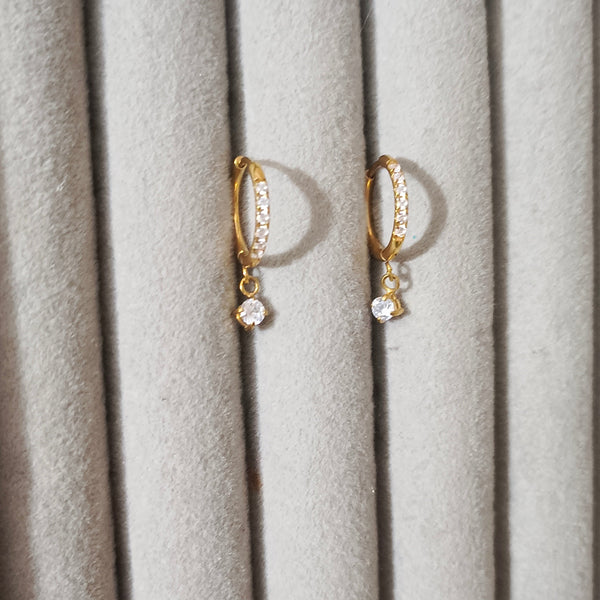 21 Karat Gold Plated Stainless Steel Hoop Bali 12mm