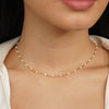 White Enamel Cable Chain Necklace