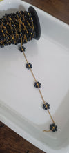 Black Crystal Flower Bracelet