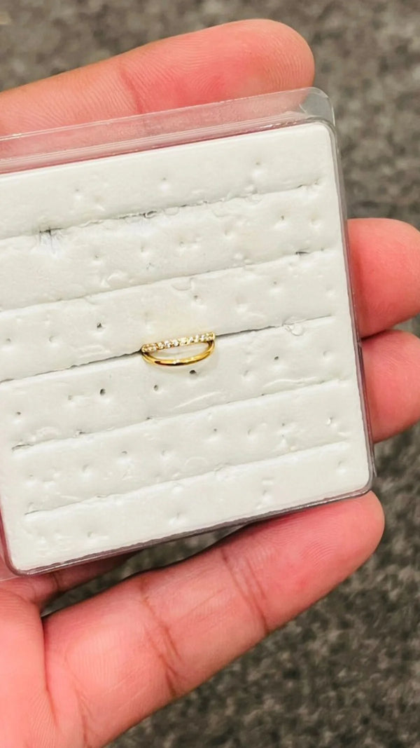 Double Zircon Nose Ring | 8mm