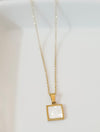White Square Pendant