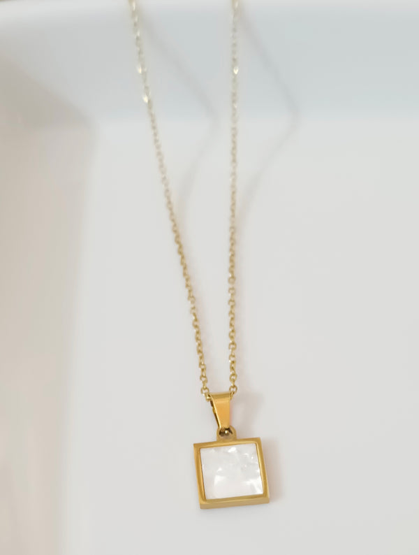 White Square Pendant
