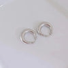 Moon Silver Hoops