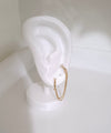 21 karat gold plated stainless steel double chain ring piercing