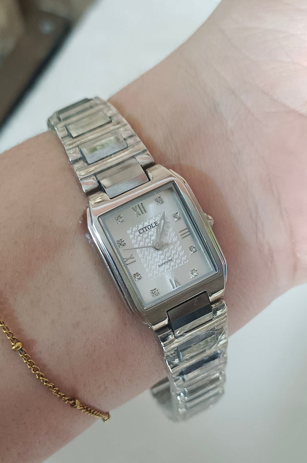 CITOLE Sapphire Silver Couple Watch