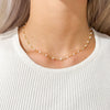 White Enamel Cable Chain Necklace