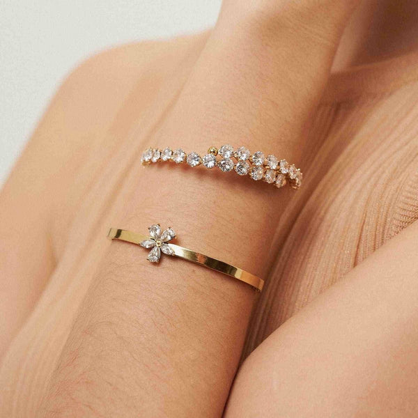 Crystal Wrap Stainless Bracelet