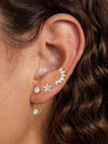 Daisy Zircon Ear Stud and Nose Pin