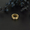 Stainless Steel 3 in 1 Cubic Zirconia Roman Numeral Ring