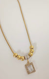 Stunning gold plated zircon necklace available in 4 colors