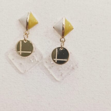 Clear Acrylic Crystal Light-weight Clip-on Earrings Unique Statement Geometric Artistic Summer Spring Earrings