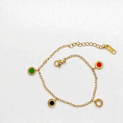 New Trendy Multi Color Shell Chain Bracelet Stainless Steel Women Jewelry Adjustable Bracelets