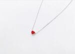 Mini Red Heart Pendant Necklace