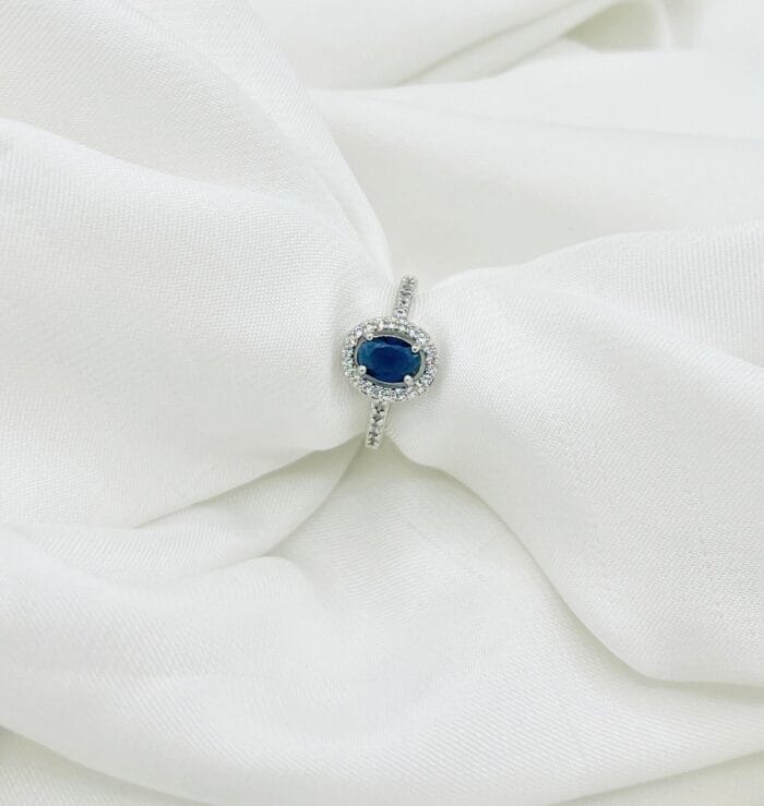 Dream Sparkle Sterling Silver Blue Stone Ring
