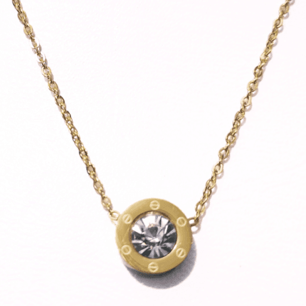 Stainless Steel Golden chain Pendant Necklace