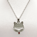 Fox White Stone Charm Crystal Pendant Necklace