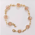 Natural Strawberry Quartz Wrapped Bracelets,