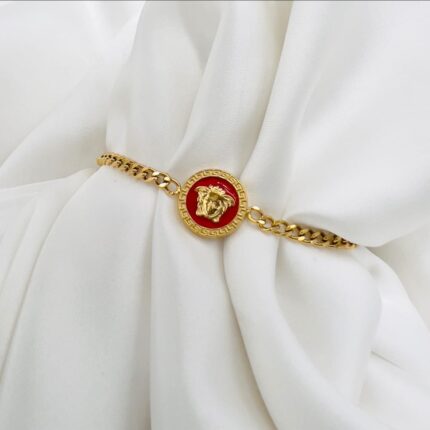 New Fashion Golden Chain Link Bracelet for Women, Girls Red