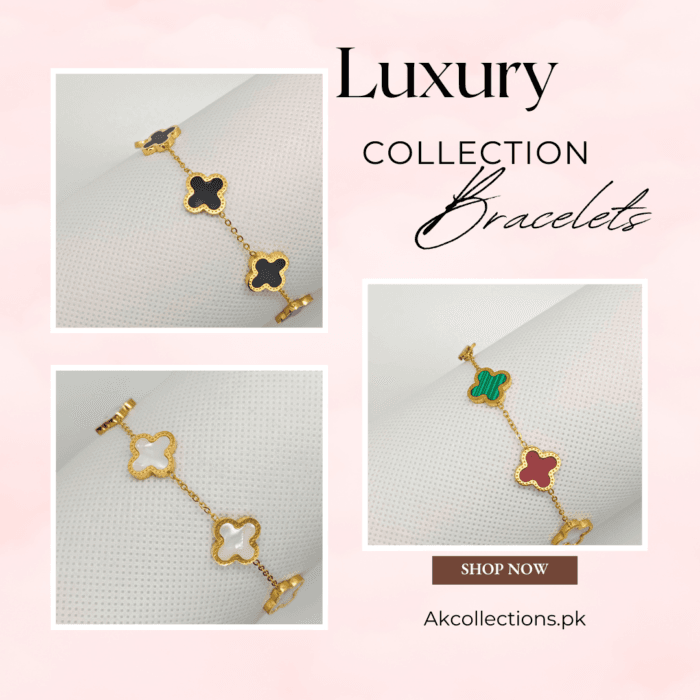 Four Leaf Bracelet's in 3 Different Colors