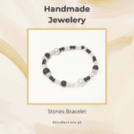 Eye Catching Crystal Stones & Pearls Stretchable Bracelet