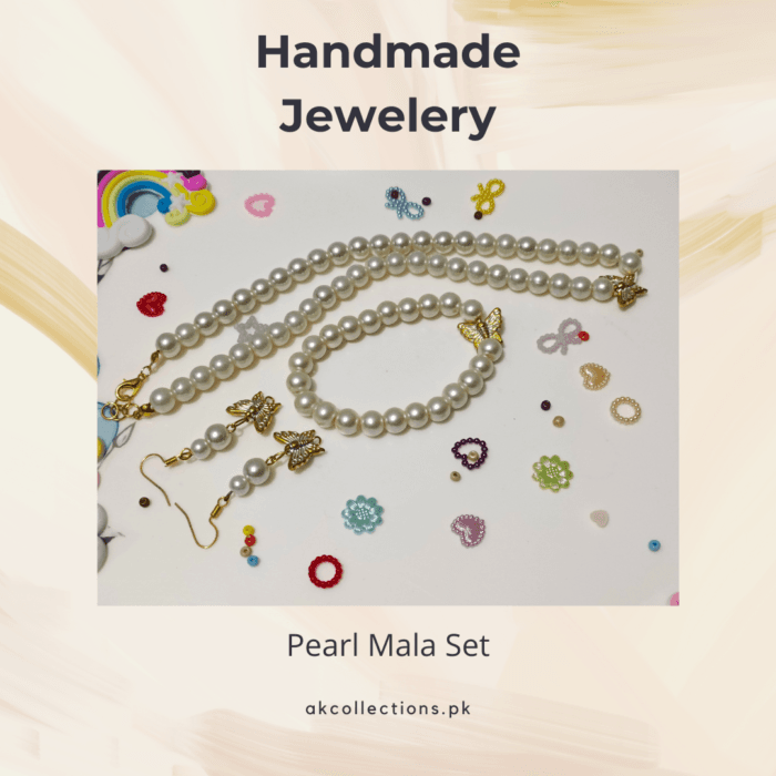 Classic Pearl Mala Set (Adjustable) 3 Pcs