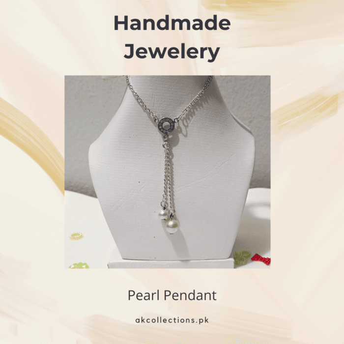 Adjustable Pearl Drop Pendant Necklace
