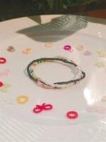 Rice bead bracelet Pearl Crystal Multilayer Hand knitting Bohemia Adjustable Fashion Simple Beaded bracelet set