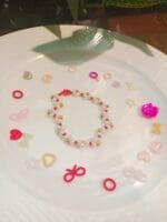 Handcrafted Pearls and Beads Stretchable Bracelet