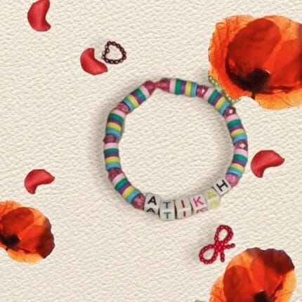 Handcrafted Customize Name Acrylic Beads Multi Color Bracelet