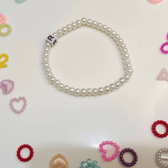 Pearl Stretchable Alphabet Bracelet