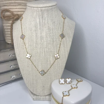 Luxury Designer Clover Combo Deal (White)