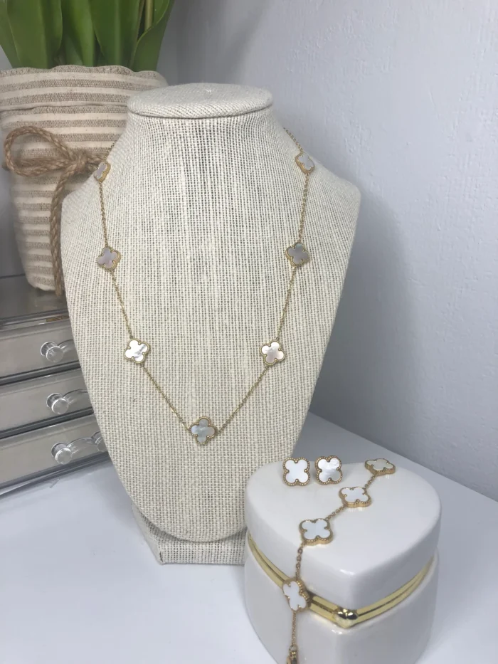 Luxury Designer Clover Combo Deal (White)
