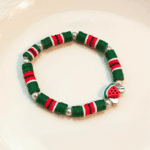 Fruit Clay Beads Bracelets With Pearls (Watermelon)