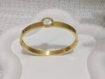 Stainless steel open cuff bangle