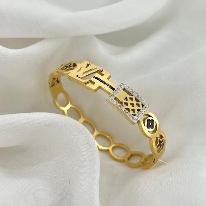 Elegant Stainless Steel Brand Inspired Bangle