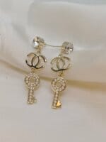 Stainless Steel Charming CC Earrings