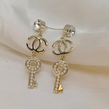 Stainless Steel Charming CC Earrings