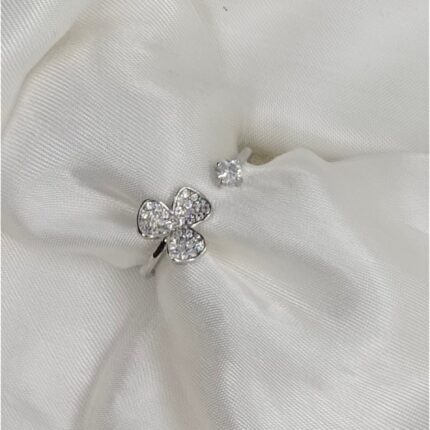 Pretty Women Fashion Jewelry Flower Pattern Sterling Silver Ring