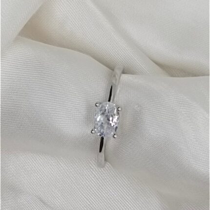 Sterling Silver Zircon Ring