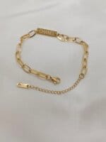 Stainless Steel Brand Inspired Paper Clip Chain Bracelet