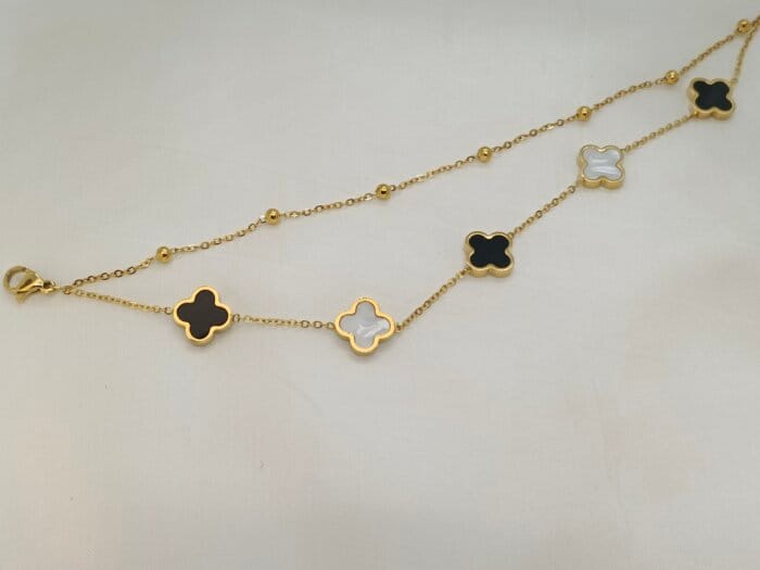 Trendy Stainless Steel Double Layer Double Sided Bracelet